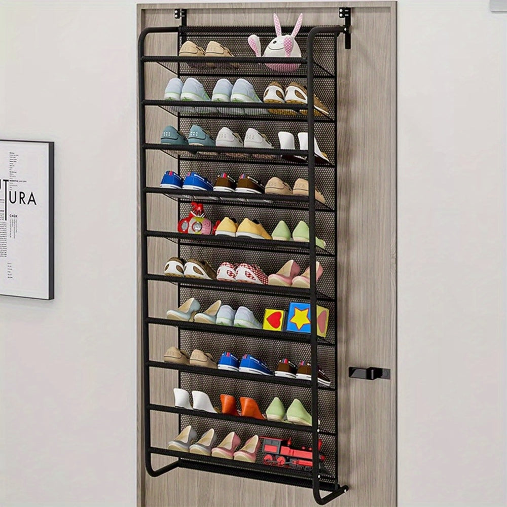 The Shoemaker Has 10 Levels on The Door, And The Organizer of Hanging Shoes Is Used to Store The Shoe Cabinet, Storage Room And Floating Wall Frame