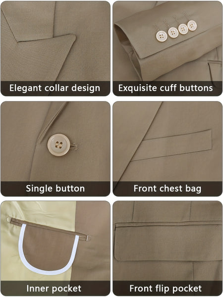 Fashion Men's Leisure Boutique Slim Fit Light Business Suit Set, Wedding Ball Dress Jacket + Vest + Pants 3pcs Suit.