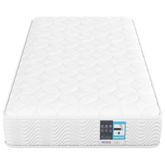 Costoffs Single/Double Bed Mattress Medium Firm Pocket Coil Spring Mattress, Vacuum Packed, Fabric Encased Coil, Bedroom Furniture, 90x190cm/130x190cm, Grey/White