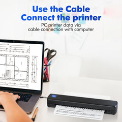 D810B Portable Inkless Thermal Printer - A4 Size, Prints Documents And Labels, Wireless Connection, USB Charging, Perfect For Travel And Office Use, Compatible With IOS And Android, Ideal Gift For Tattoo Artists And Business Professionals