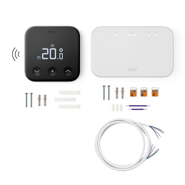 Tado° Whole Home Bundle (Includes Wireless Thermostat X with Hot Water Control, 8 X Smart Radiator Thermostat X & Bridge X)