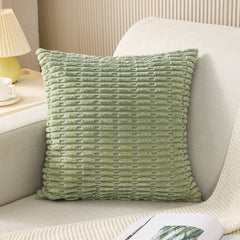 Set of 2 Luxury Corduroy Throw Pillow with Pillow Inserts, 18