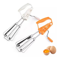Manual Egg Whisk - Rotating Mixer for Cooking