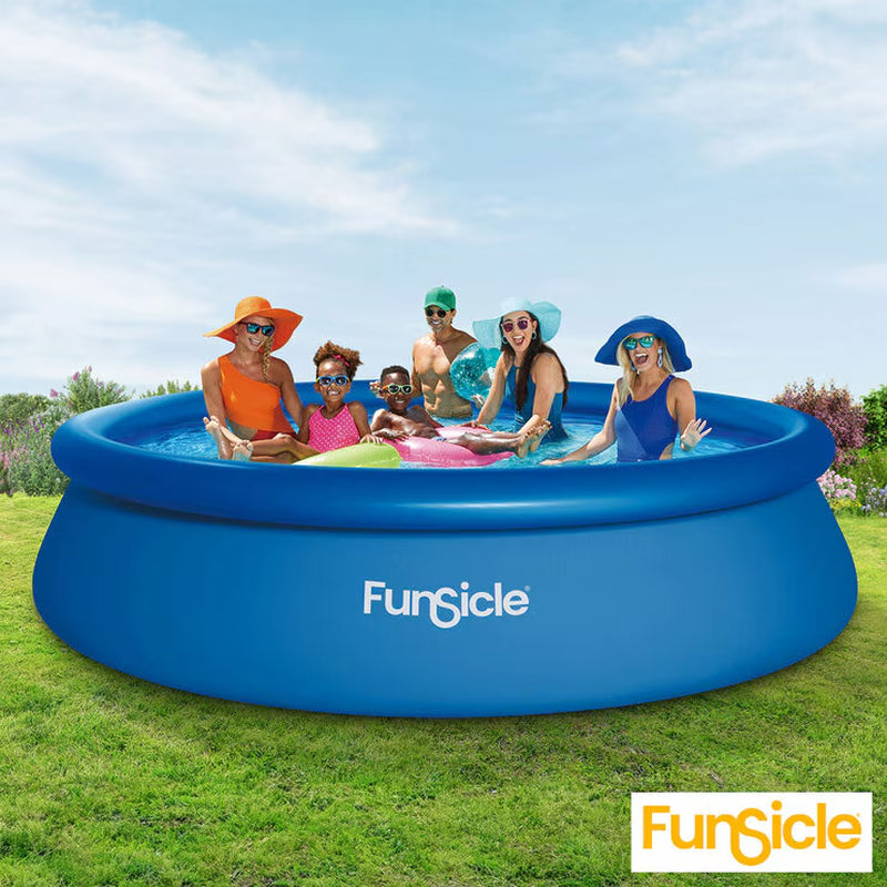 Funsicle 12Ft (3.6M) Quickset Pool with Filtraboost™ FB400 Cartridge Filter Pump, Pool Cover & Ground Cloth