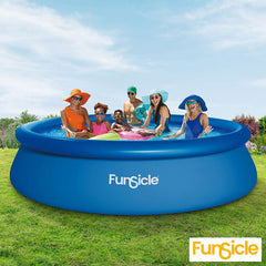 Funsicle 12Ft (3.6M) Quickset Pool with Filtraboost™ FB400 Cartridge Filter Pump, Pool Cover & Ground Cloth