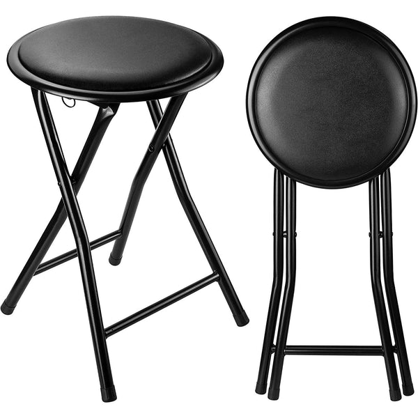 Standard Folding Stool – Durable & Compact Seating Solution Foldable Lightweight Portable - Available in Black or White