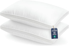 Utopia Bedding Pillows 2 Pack Queen Size, (Navy) Hotel Quality Pillows, Brushed Fabric, Bed Pillow for Back, Stomach or Side Sleepers - 18 X 26 Inch / 45 X 66 Cm
