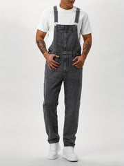Men'S Casual Washed All-Match Denim Overalls