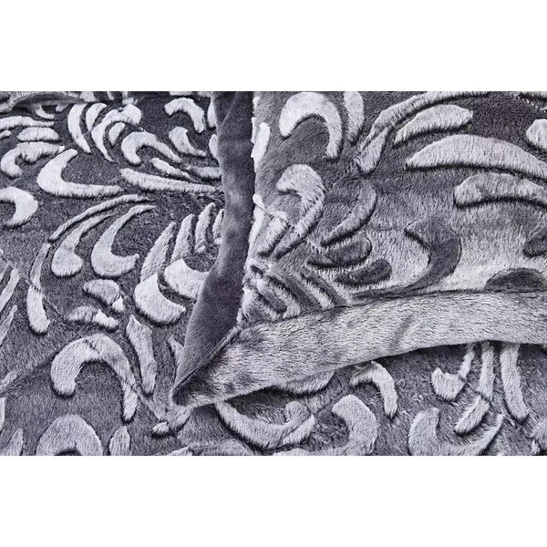 3pcs Embossed Bedspread Set - Coverless Comforter with 2 Pillow Shams, Lightweight All-Season Bedding - Soft Teddy Fleece Bedspread