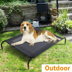 Metal Frame Elevated Dog Bed Portable Raised Pet Cot with Washable Mesh No-Slip Rubber Feet for Indoor & Outdoor Use, Small/Medium/Large to choose
