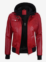 Autumn/winter 2025 Item, Elegant and Sexy Women's PU Jacket, Ladies' Faux Jacket with Detachable Hood