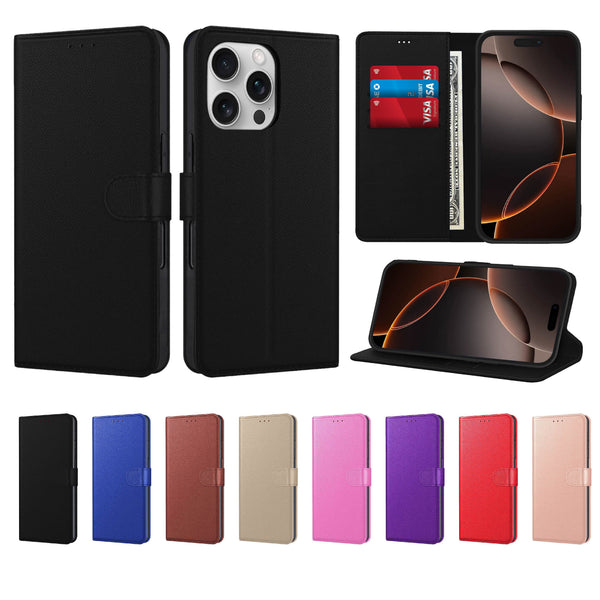 Luxury Case for iPhone 16 Pro Max Plus, 15 Pro Max Plus, 14 Pro Max Plus, 13 Pro Max mini, 12 Pro Max Mini, 11 Pro Max XS MAX XS X SE 8 Plus 7 Plus 6 6S PlusLeather Phone Case Cover, PU Faux Leather Wallet Book Folio Flip Magnetic Shockproof Case with Car