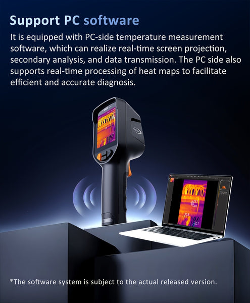 Raythink Handheld Infrared Thermal Imager, Temperature Measuring Thermal Camera for Floor Heating, Electrical Inspection, and Leak Detection, 160×120 IR AI Super Resolution