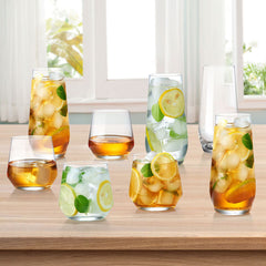 King Crystal Arka Glassware Set, 16 Pack
