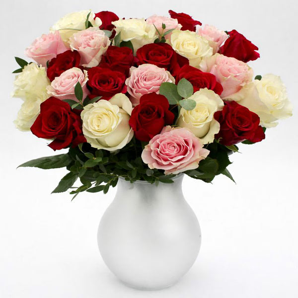 Valentine'S 35 Stem 60Cm Luxury Ecuadorian Rose Bouquet with Greetings Card