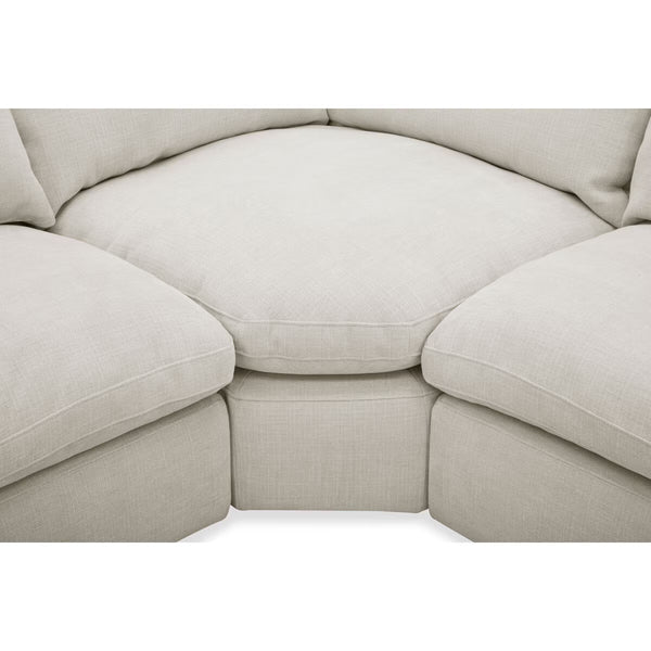 Aiden & Ivy Holley Beige Fabric 5 Piece Modular Sofa