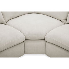 Aiden & Ivy Holley Beige Fabric 5 Piece Modular Sofa