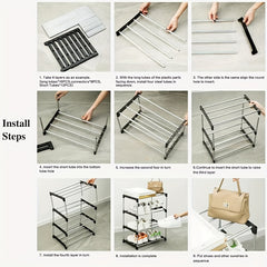 1pc, Small Shoe Rack, Stackable Shoe Rack 3 Tier, Footware Storage, Lightweight Shoe Rack Storage Organizer, Sturdy Narrow Shoe Shelf For Closet Entryway Hallway
