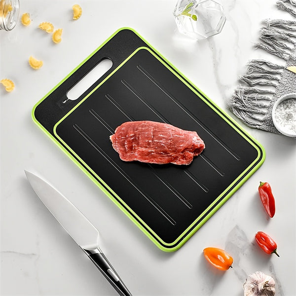 1pc Heavy-Duty Plastic Cutting Board with Non-Slip Surface & Hanging Hole - Space-Saving Kitchen Prep Station, Easy-Clean Black Chopping Board with Measurement Markings & Rounded Edges, Durable Multipurpose Food-Safe Plastic Board for Meat, Vegetables, Fr