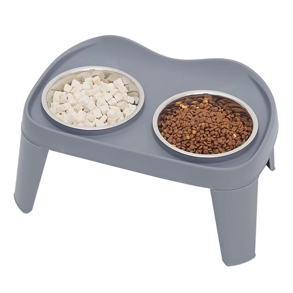 Dog Bowls with Stand, Adjustable Raised Dog Bowl for Large Dogs, Dog Feeding Station with 2 Stainless Steel Dog Bowls, Non-Slip elevated dog bowls