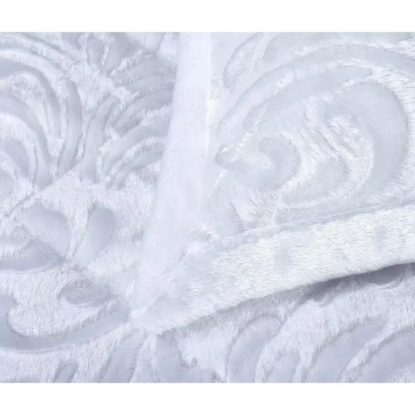 3pcs Embossed Bedspread Set - Coverless Comforter with 2 Pillow Shams, Lightweight All-Season Bedding - Soft Teddy Fleece Bedspread