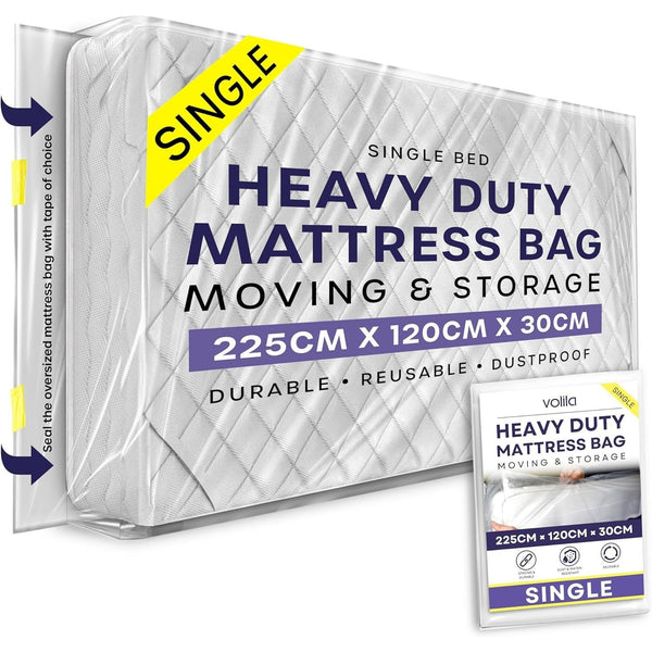 Heavy Duty Mattress Bag for Moving and Storage - Reusable Waterproof Mattress Cover for Moving, Storage and Protect Beds from Stains, Dust, and Pest Damage