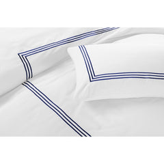 Embroided Baratta Stitch Duvet Cover Set with Matching Pillowcases - Ultra-soft Brushed Microfibre – Chic & Modern Design – Easy Care & Machine Washable