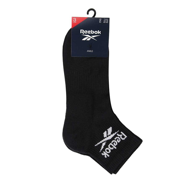 Reebok Unisex Core Ankle Socks 6 Pack in Black