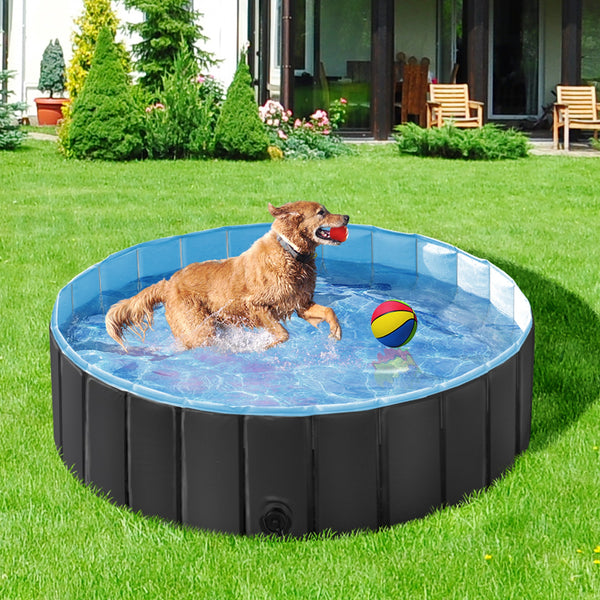 Costoffs Pet Pool Foldable Dog Swimming Pool, Pet Pool Portable Bathing Swimming Tub for Garden/Beach/Yard/Home, L/XL/XXL/XXXL, Blue/Grey/Black/Ocean Blue