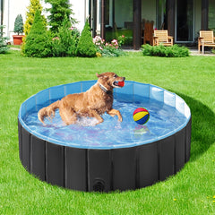 Costoffs Pet Pool Foldable Dog Swimming Pool, Pet Pool Portable Bathing Swimming Tub for Garden/Beach/Yard/Home, L/XL/XXL/XXXL, Blue/Grey/Black/Ocean Blue