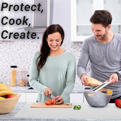 Large Household Silicone Mat - Kitchen Countertop Protector and Dining Table Mat with Edge Protection. Durable surface, easy to clean, suitable for cooking, baking and tableware placement.