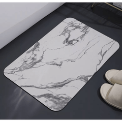 Grey,Quick Dry Diatomite Bath Mat - Clean Slate (Marble)