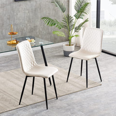 mcc direct Set of 2 Designer Velvet Chairs Fabric Dining Chairs with Metal Legs-Lexi Chairs