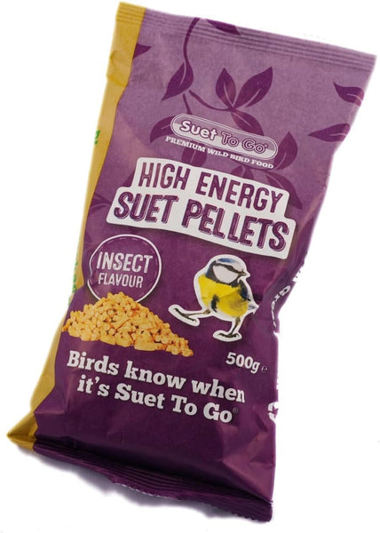 Suet To Go Insect Suet Pellets 550g High Energy Wild Bird Food For All Year Feeding