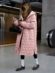 Popular Autumn/Winter Fashion Casual Streetwear Women's Long Hooded Padded Coat