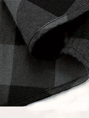 Men's 3pcs Fashion Casual Flannel Plaid Shirts for All Seasons