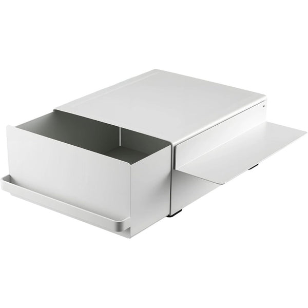 Modern Coffee Capsule Drawer Rack with Sliding Side Tray, Multi-Purpose Countertop Storage Box for Kitchens, Coffee Bars, Offices & Worktops