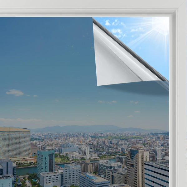 Rabbitgoo Window Film Privacy Film for Glass Windows, Frosted Glass Sticker Static Cling without Glue for Bathroom Home Office Matt 44.5X200 Cm
