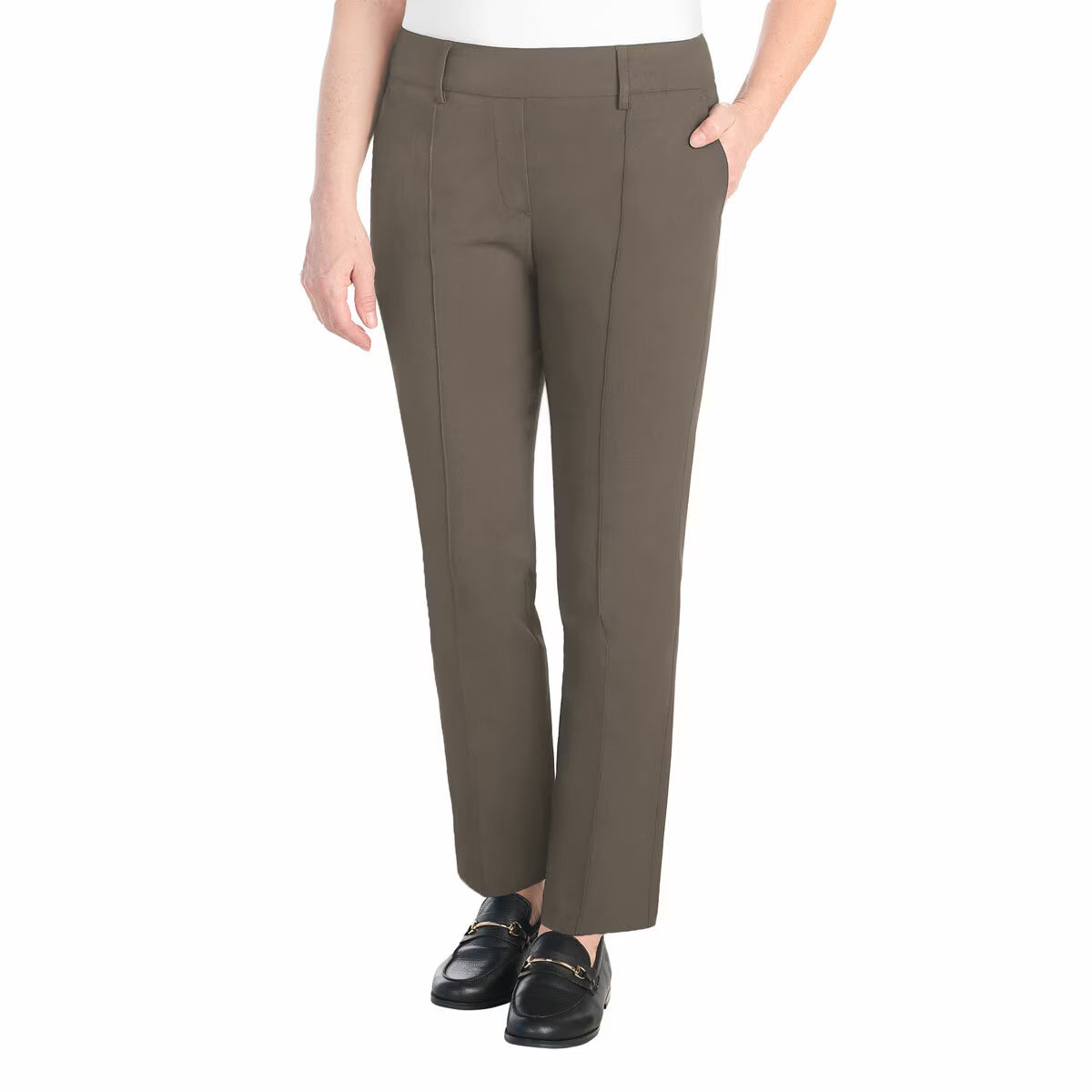 Hilary Radley Pull on Pant in Mushroom