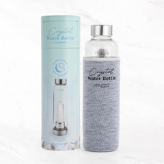 Crystal-Infused Water Bottle – 7200ml Premium Steel & Glass Hydration Bottle with Natural Healing Stones for Stress Relief, Mental Clarity & Spiritual Wellness