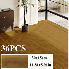 36-Pack High-Quality Self Adhesive Floor Tiles, 15x30cm Peel and Stick SPC Vinyl Planks for Kitchen, Bathroom, Bedroom & Living Room, Realistic Stone/ Wood Look Efffect Waterproof PVC Flooring, Easy DIY Installation