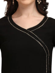 Estationeryhouse Women's Georgette Anarkali Kurta Kurti with Dupatta (Bottoms not Included)