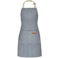 2PC Classic Design Striped Apron, Unisex Simple Criss Cross Apron For Kitchen Home Restaurant Coffee Shop Barbecue, Men's Workwear And Protective Clothing
