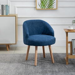 Set of 2 Small Accent Tub Chairs Occasional Lounge Sofa for Living Room Bedroom, Upholstered Fabric with Solid Wood Legs