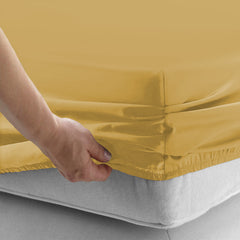 40cm Extra Deep Fitted Sheet – Solid Color Deep Pocket Sheet, Soft & Breathable Microfiber Bedding, All Seasons, Hotel-Quality, Machine Washable, Single, Double, King & Super King Sizes