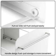 Coffee Machine Stand with Storage Drawer Metal Countertop Organiser Box for Cups and Coffee Accessories, Kitchen Worktop Space-Saving Rack