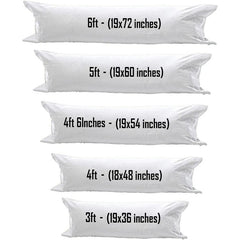 Premium Hollowfiber Filled Bolster Pillow Full Body Orthopedic Long Pillow for Side Sleeper, Back, Neck, Maternity Support Pregnancy Pillow
