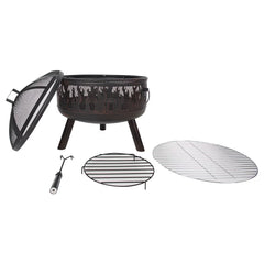 Redfire Blazer Wood Burning Fire Pit + BBQ Grill