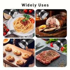 4pcs Set (2 Bottles + 2 Caps) of Adorable Glass Salt And Pepper Shakers. 4 Oz (Approx. 113.4G) Glass Salt And Pepper Shakers with Stainless Steel Caps, Suitable for Kitchen Dining Tables, Rvs, Camping, And Bbqs. Condiment Bottles, Salt And Pepper Shakers.