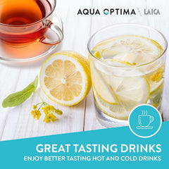 Aqua Optima Evolve+ Water Filter Cartridges 3 Pack - Fits Brita Jugs & Alternative for Maxtra Filters* - Reduces Limescale, Chlorine and Other Impurities - by LAICA (Packaging May Vary)